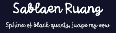 Sablaen Ruang by wepfont.com — Script Handwritten Font — thumbnail 2
