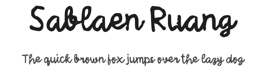 Sablaen Ruang by wepfont.com — Script Handwritten Font