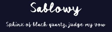 Sablowy by wepfont.com — Script Handwritten Font — thumbnail 2
