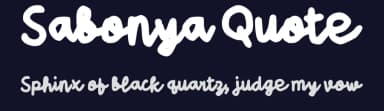 Sabonya Quote by wepfont.com — Script Handwritten Font — thumbnail 2