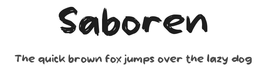 Saboren by wepfont.com — Script Handwritten Font