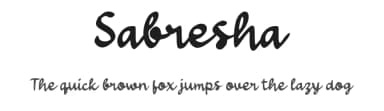 Sabresha by wepfont.com — Script Handwritten Font — thumbnail 1