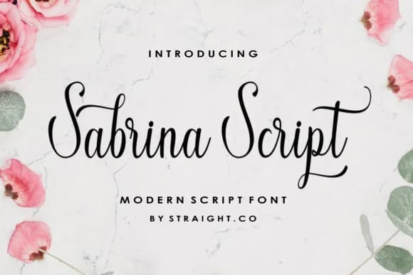 Sabrina Script Font by STRAIGHT.CO — Script Handwritten Font
