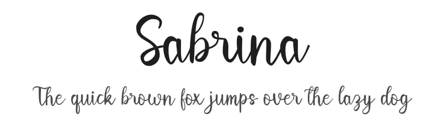 Sabrina by Graphix Line Studio — Script Handwritten Font