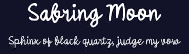 Sabring Moon by wepfont.com — Script Handwritten Font — thumbnail 2
