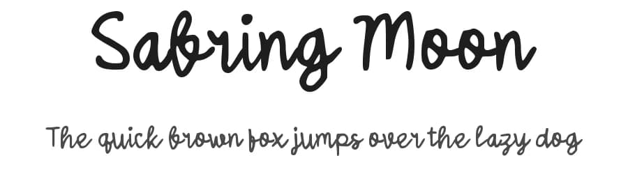 Sabring Moon by wepfont.com — Script Handwritten Font