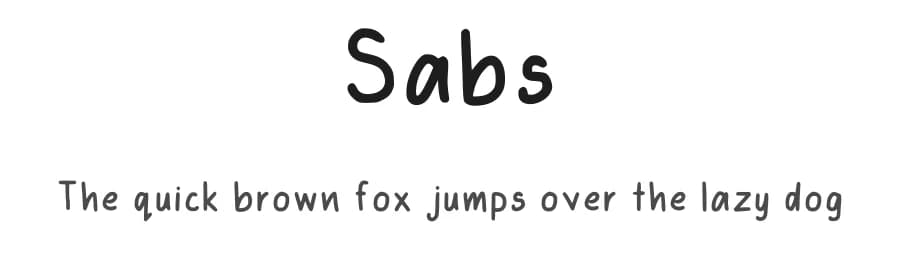 Sabs by Sabs A — Script Handwritten Font