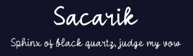 Sacarik by wepfont.com — Script Handwritten Font — thumbnail 2