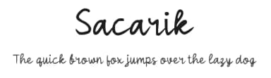 Sacarik by wepfont.com — Script Handwritten Font — thumbnail 1