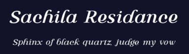 Sachila Residance by Mocha Frappuccino — Serif Font — thumbnail 2