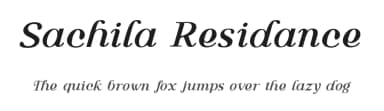 Sachila Residance by Mocha Frappuccino — Serif Font — thumbnail 1