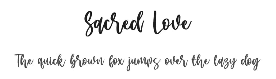 Sacred Love by Vz Type — Script Handwritten Font