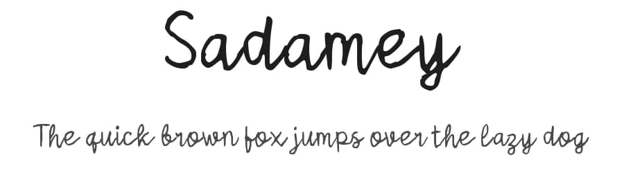 Sadamey by wepfont.com — Script Handwritten Font