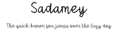 Sadamey by wepfont.com — Script Handwritten Font — thumbnail 1