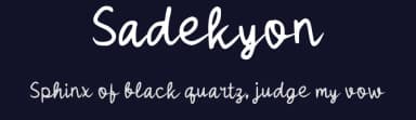 Sadekyon by wepfont.com — Script Handwritten Font — thumbnail 2
