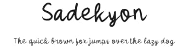 Sadekyon by wepfont.com — Script Handwritten Font — thumbnail 1