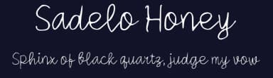 Sadelo Honey by wepfont.com — Script Handwritten Font — thumbnail 2