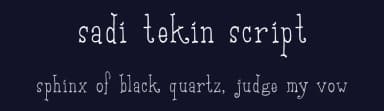 Sadi Tekin Script by Sadi Tekin — Script Handwritten Font — thumbnail 2
