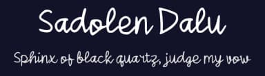 Sadolen Dalu by wepfont.com — Script Handwritten Font — thumbnail 2