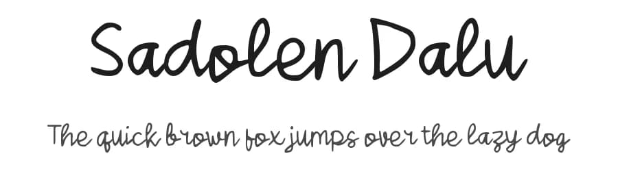 Sadolen Dalu by wepfont.com — Script Handwritten Font