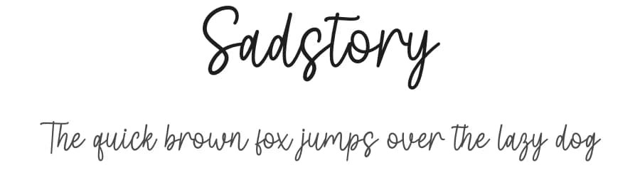 Sadstory by Wahyu Studio — Script Handwritten Font — preview 1