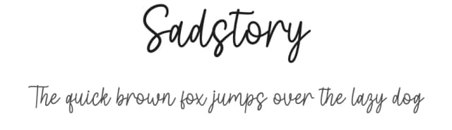 Sadstory by Wahyu Studio — Script Handwritten Font