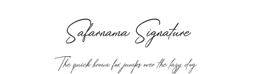 Safarnama Signature by Khalidin.INK — Script Handwritten Font