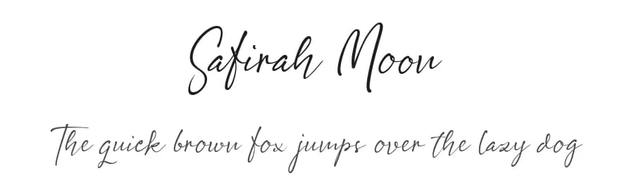 Safirah Moon by Silverdav Studio — Script Handwritten Font