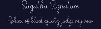 Sagatha Signature by Belina Studio — Script Handwritten Font — thumbnail 2