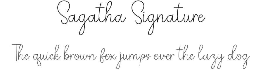 Sagatha Signature by Belina Studio — Script Handwritten Font