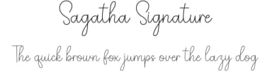 Sagatha Signature by Belina Studio — Script Handwritten Font — thumbnail 1