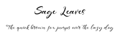 Sage Leaves by Kong Font — Script Handwritten Font — thumbnail 1