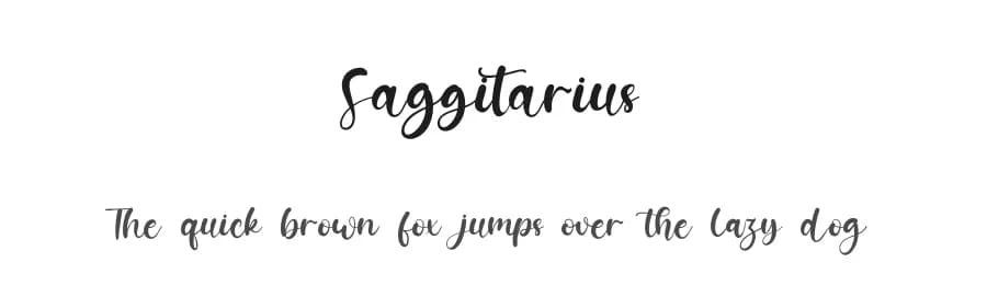 Saggitarius by Kong Font — Script Handwritten Font