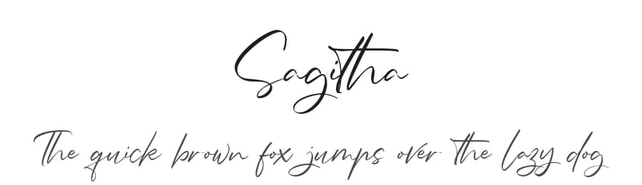 Sagitha by Vunira Design — Script Handwritten Font