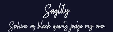 Saglity by Skiiller Studio — Script Handwritten Font — thumbnail 2