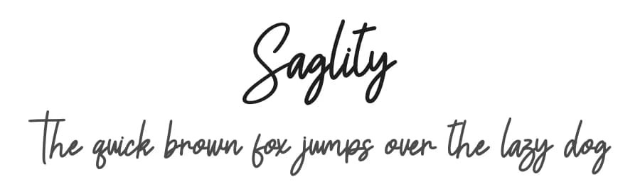 Saglity by Skiiller Studio — Script Handwritten Font — preview 1