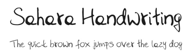 Sahara Handwriting by Sahara — Script Handwritten Font
