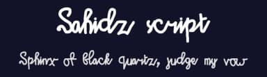 Sahidz script by 'Sanz Font — Script Handwritten Font — thumbnail 2