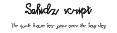 Sahidz script by 'Sanz Font — Script Handwritten Font — thumbnail 1