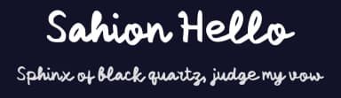 Sahion Hello by wepfont.com — Script Handwritten Font — thumbnail 2