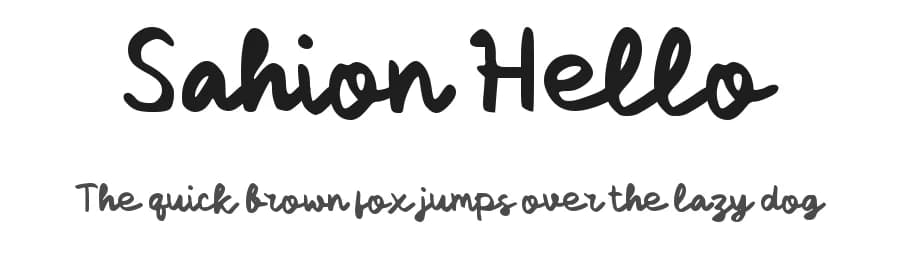 Sahion Hello by wepfont.com — Script Handwritten Font