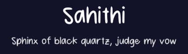 Sahithi by Sahithi Lingampalli — Script Handwritten Font — thumbnail 2