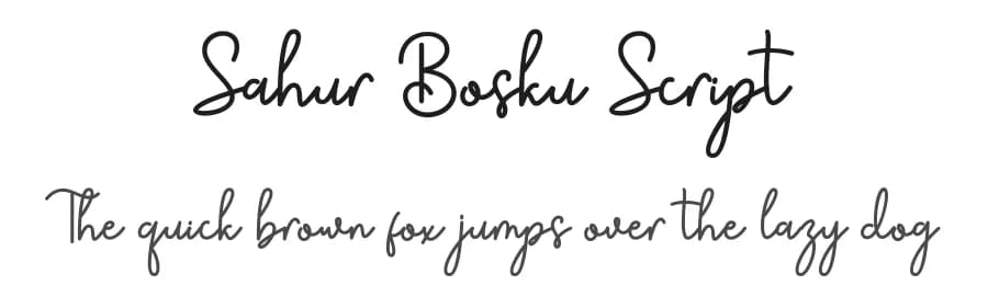 Sahur Bosku Script by CBRTEXT Studio — Script Handwritten Font