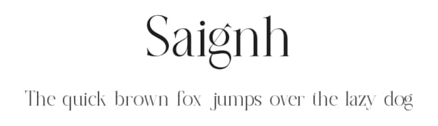 Saignh by Slide Shoot Type — Serif Font