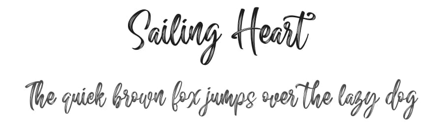 Sailing Heart by Din Studio — Script Handwritten Font
