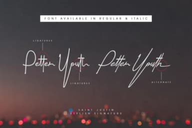 Saint Justin Font by I Do Not Sleep — Script Handwritten Font — thumbnail 2