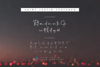 Saint Justin Font by I Do Not Sleep — Script Handwritten Font — thumbnail 3