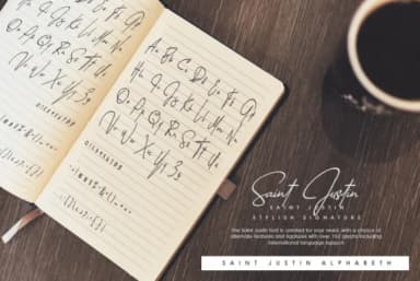 Saint Justin Font by I Do Not Sleep — Script Handwritten Font — thumbnail 5