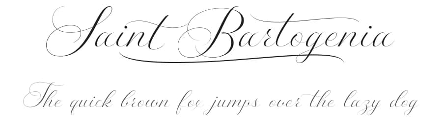 Saint Bartogenia by Måns Grebäck — Script Handwritten Font