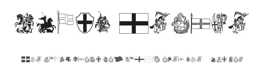 Saint George by Woodcutter — Dingbats Font